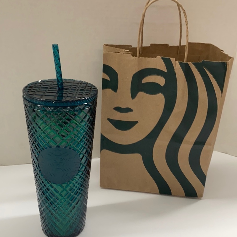 Starbucks 2021 Venti Tumbler Blue Green Diamond 24 oz.